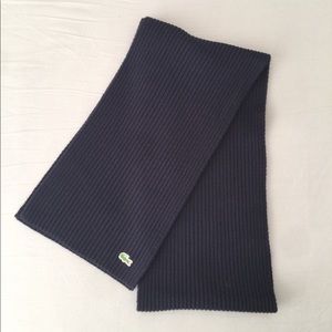 Lacoste Ribbed Wool Scarf